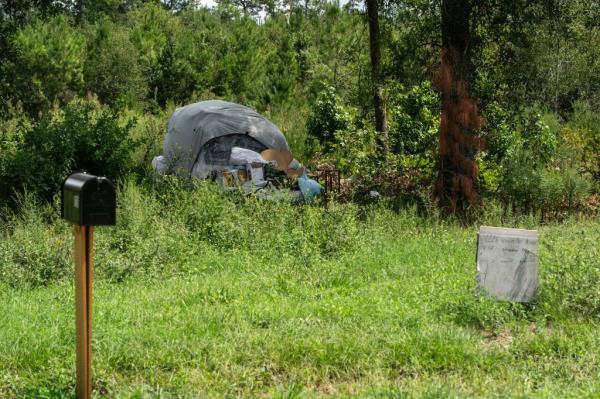A photo of a tent at co<em></em>lony Ridge.
