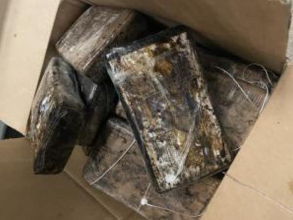 a<em></em>bout 41 pounds of cocaine were seized at the Eagle Pass border port on Sunday. 