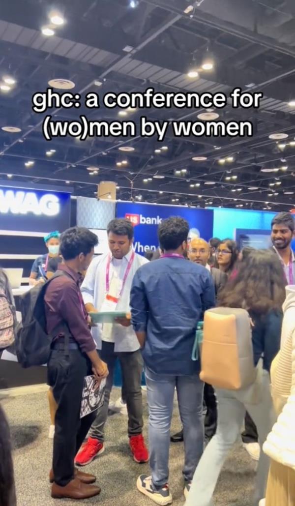 Attendees called out the men who were allegedly stealing opportunities for women and actual non-binary technologists. 