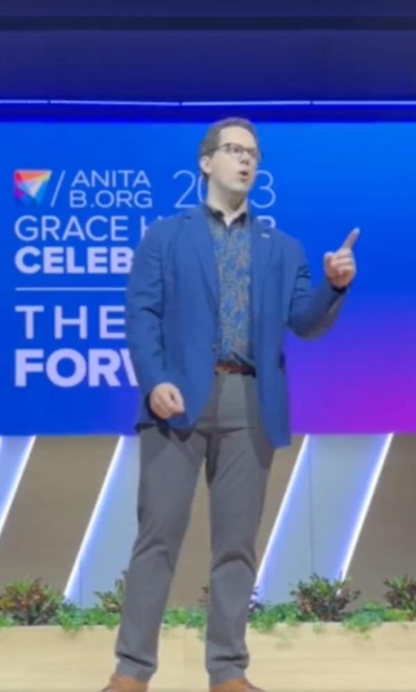 AnitaB Chief Impact Officer Cullen White called out the cisgendered men who lied a<em></em>bout being non-binary to get better deals at the conference. 